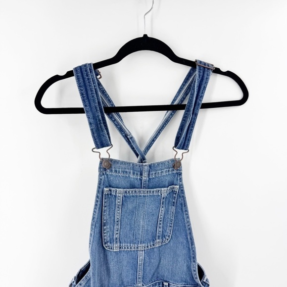 ✅ Abercrombie Fitch Crisscross Open Back Jean Overalls Size X-Small Pockets - Picture 9 of 12
